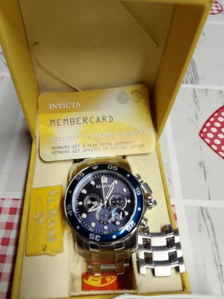 Orologio Invicta Uomo Blu e Argento cronografo
