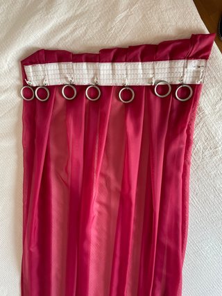 Cubre cortina lateral fucsia-burdeos