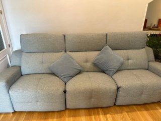 Sofá relax eléctrico Sidivani gris azulado