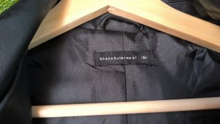 Chaqueta Biker Cuero Sintético Negra