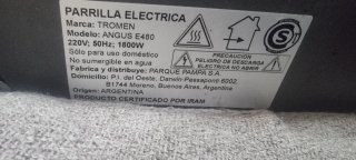 Parrilla Eléctrica Angus E480 - Tromen