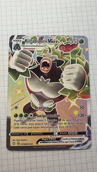 Carta Pokémon Rillaboom VMAX SV106/SV122