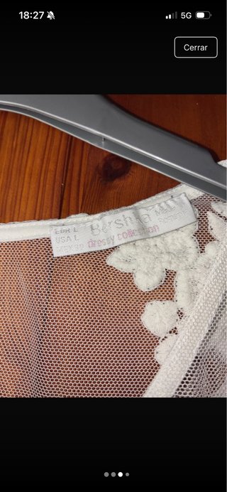 Vestido ibicenco Bershka blanco