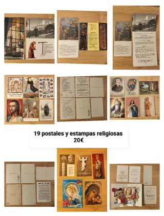 POSTALES Y ESTAMPAS RELIGIOSAS ( varias )