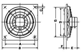 Extractor Helicoidal Mural S&P HXM-300