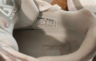 Zapatillas  Plataforma Blancas con Beige y Gris.