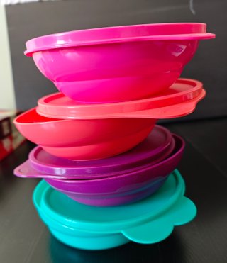 Set 4 Ciotole Basse Tupperware