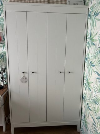 Armario blanco puertas correderas 180x60x200