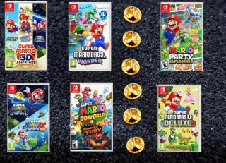 Lote 6 Pins pin Super Mario Bros Nintendo Switch