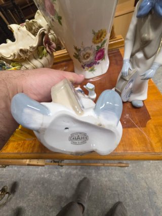 2 Figuras Payasos Porcelana Casedes Tambor