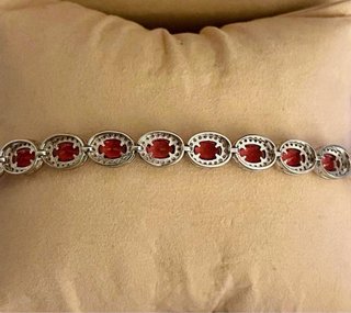 Bracciale Kate Argento con rosette in gradazione