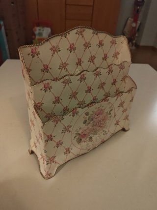 Organizador de cartas vintage floral
