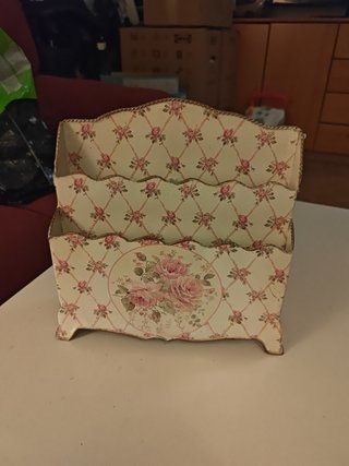Organizador de cartas vintage floral