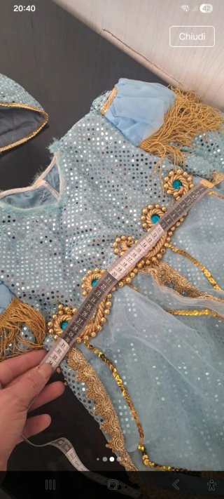 Vestito bambina Jasmine tg 24/36 mesi