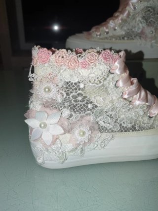 Zapatillas Comunión Hechas a Mano ,tipo converse