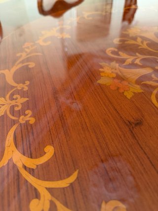 Mesa comedor madera marquetería 8 comensales