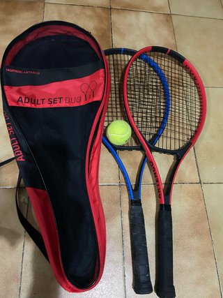 Set 2 Raquetas Tenis + Funda Adulto Duo