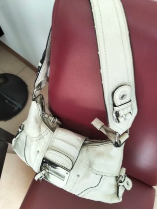 Borsa in pelle bianca Cromia
