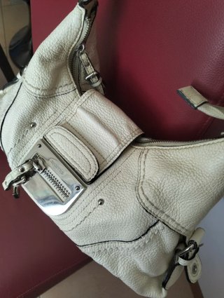Borsa in pelle bianca Cromia