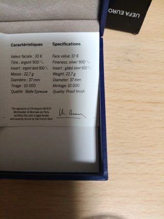 Moneda Plata UEFA EURO 2016 Francia