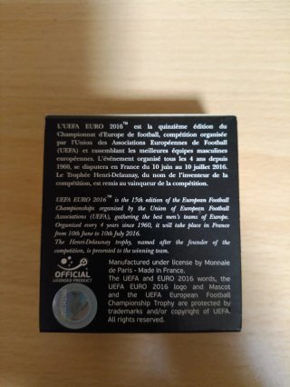 Moneda Plata UEFA EURO 2016 Francia