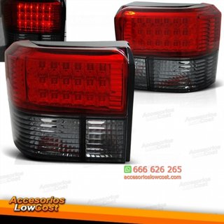 PILOTOS LED ROJO AHUMADO PARA VW T4 (90-03) BUS /