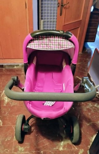 Carro de bebé 3 piezas rosa marca Jane