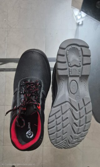 Zapatos de seguridad Calima negros y rojos