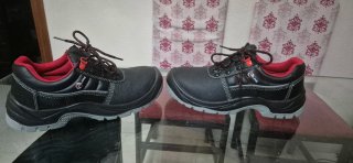 Zapatos de seguridad Calima negros y rojos