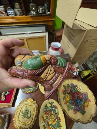 Figuras Abuelos Mecedora Cerámica