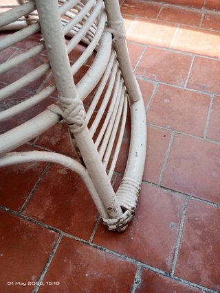 Conjunto terraza ratán: mesa + 2 sillones
