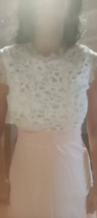 Vestido S/M blanco y rosa