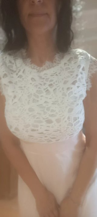 Vestido S/M blanco y rosa