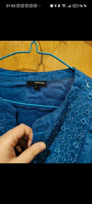 Camiseta manga larga azul
