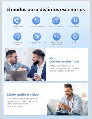 Auriculares Traducción en Tiempo Real