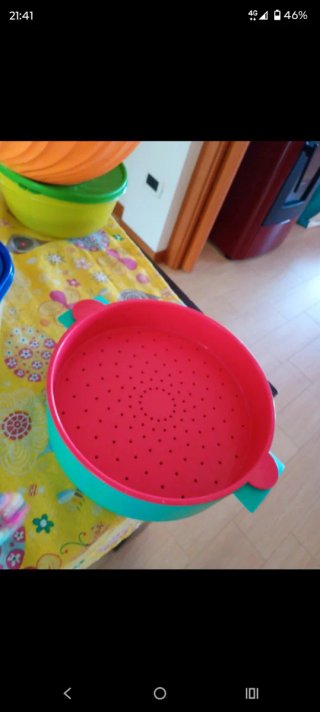 Vaporiera Tupperware Verde e Bianca