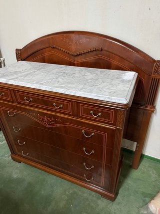Dormitorio completo madera y mármol