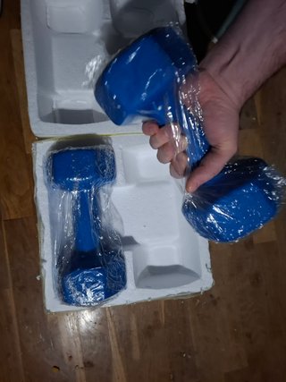 2 Mancuernas 8Kg Cada Una Azules