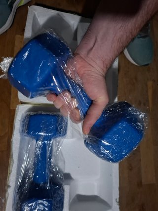 2 Mancuernas 8Kg Cada Una Azules