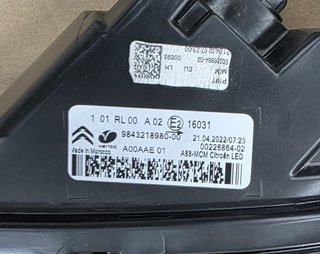 Faro Izq. Citroën C3 Aircross II 9822790680