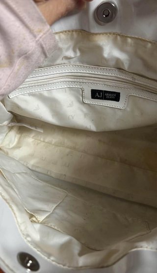 Borsa Armani vernice bianca