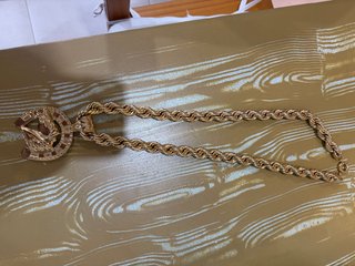 Collar Cordón Acero Dorado