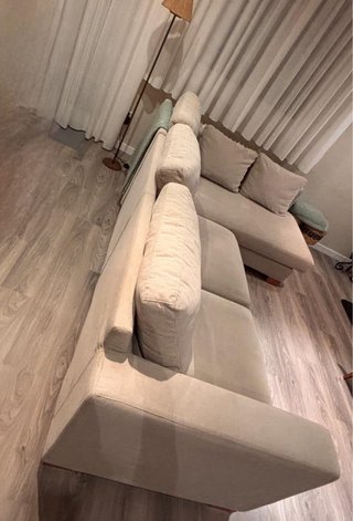 OCASION Sofa chaise longue beige