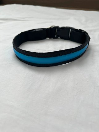 Collar LED para Perro Azul y Negro