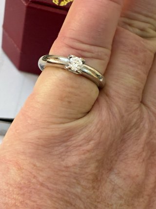 Anillo Cartier Diamante 750 52 1998