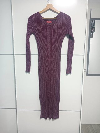 Vestido Guess Morado Manga Larga