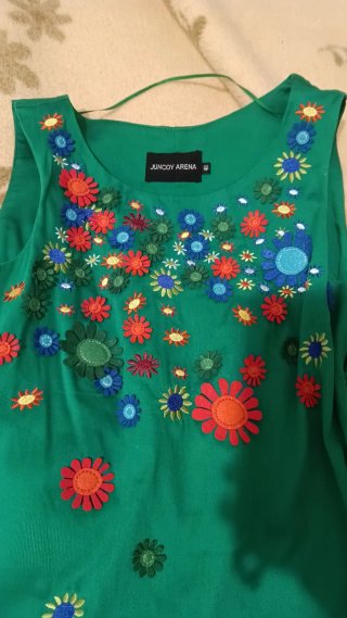 Vestido Junco y Arena Talla 40