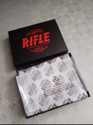Portafoglio zip Rifle Vera Pelle Marrone