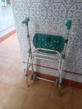 Andador con asiento y ruedas. RECOGIDA