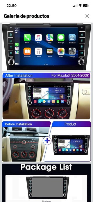 Pantalla 9” Mazda 3 BK 2004-2013